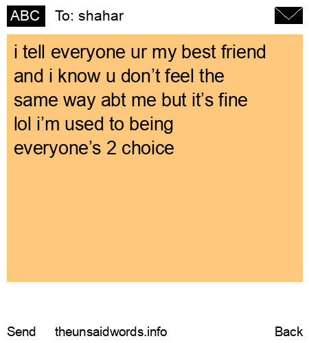 unsent message to shahar