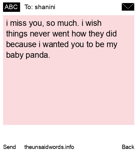 unsent message to shanini