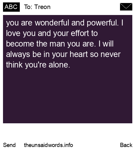 unsent message to Treon
