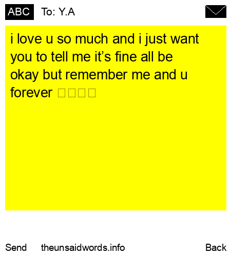 unsent message to Y.A