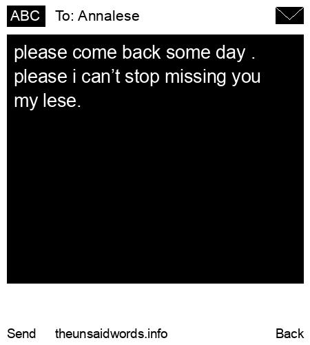 unsent message to Annalese 