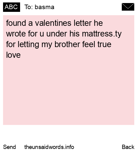 unsent message to basma