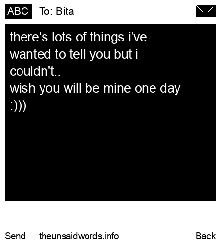 unsent message to Bita 