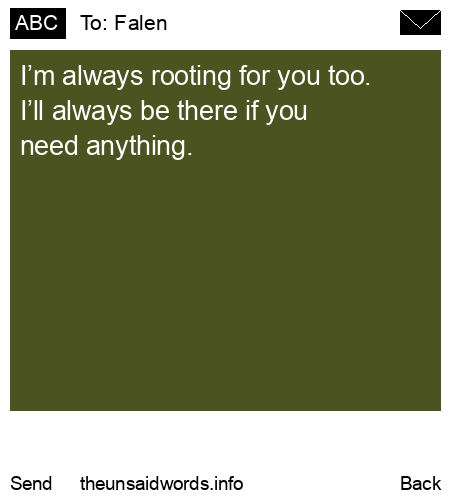 unsent message to Falen