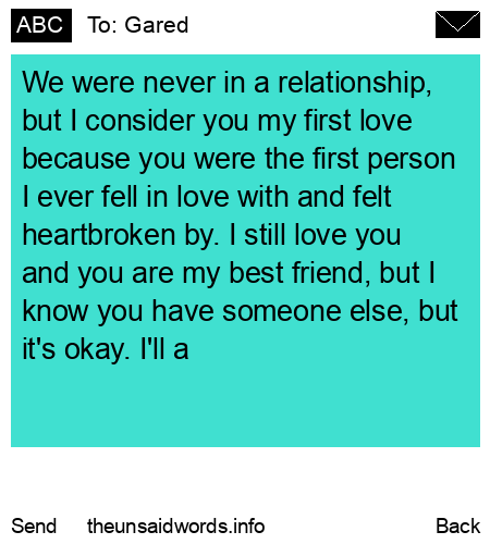 unsent message to Gared