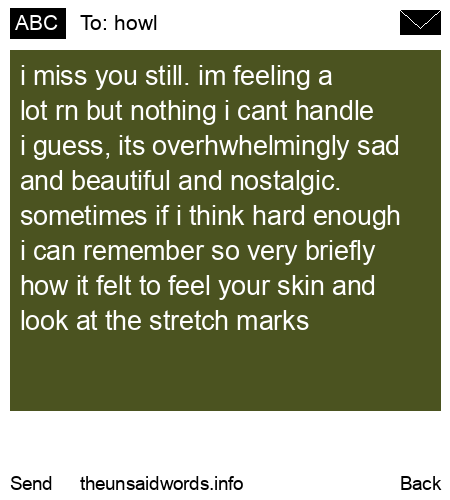 unsent message to howl