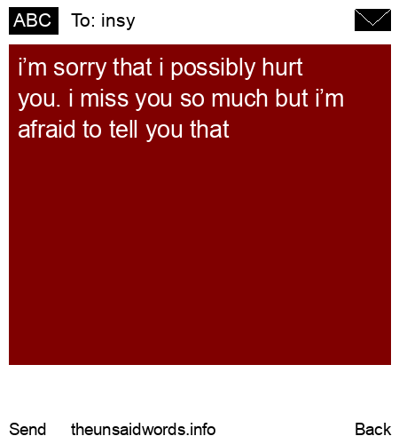 unsent message to insy