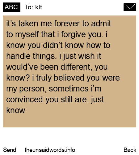 unsent message to klt