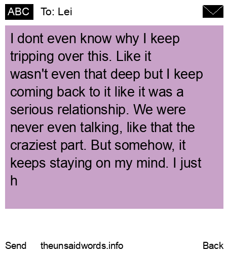 unsent message to Lei