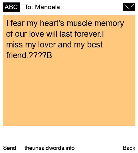 unsent message to Manoela 