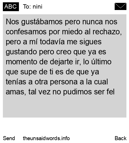 unsent message to nini