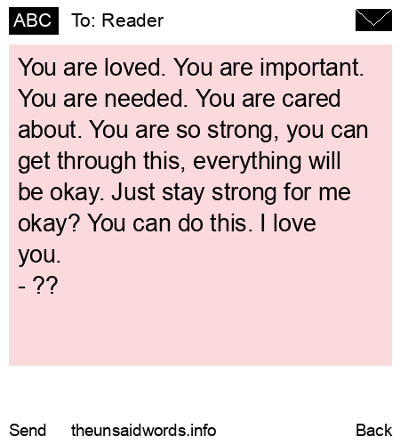 unsent message to Reader