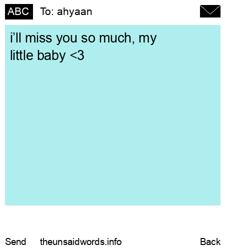 unsent message to ahyaan