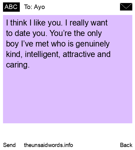 unsent message to Ayo