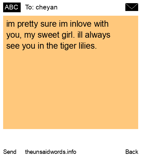 unsent message to cheyan