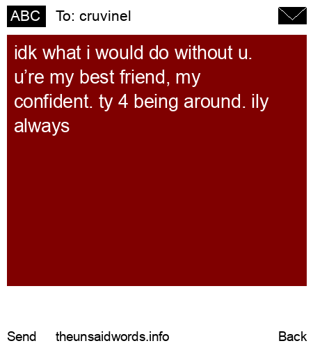 unsent message to cruvinel