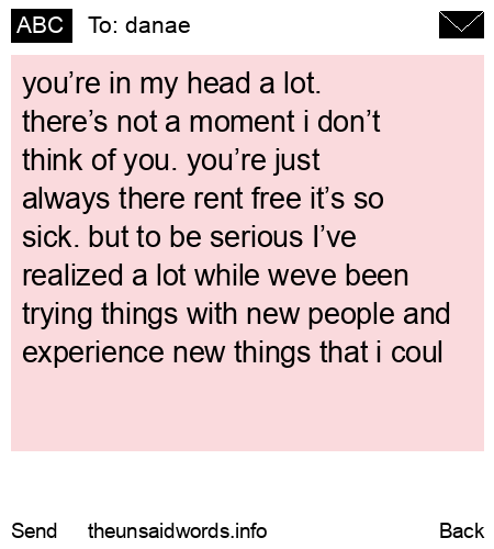 unsent message to danae