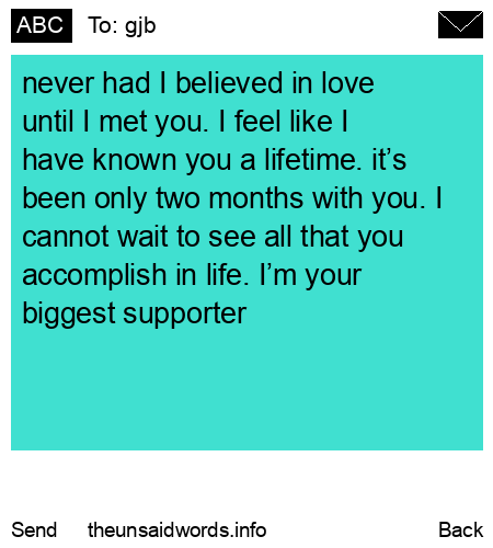 unsent message to gjb