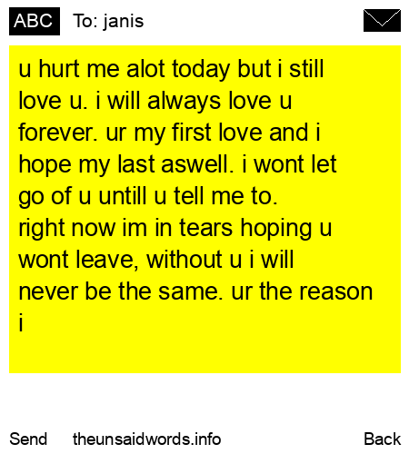 unsent message to janis