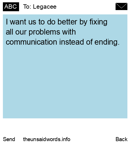 unsent message to Legacee