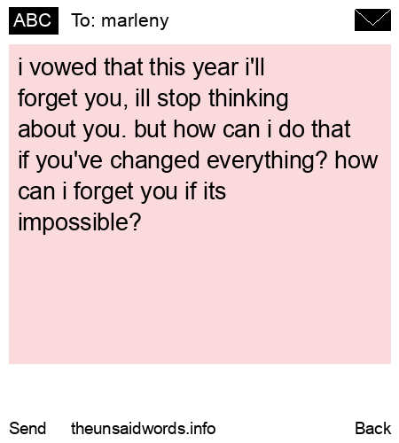 unsent message to marleny