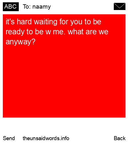 unsent message to naamy