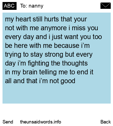 unsent message to nanny