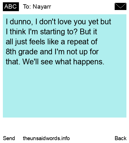 unsent message to Nayarr