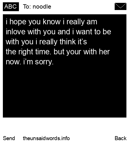 unsent message to noodle
