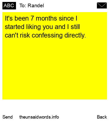 unsent message to Randel
