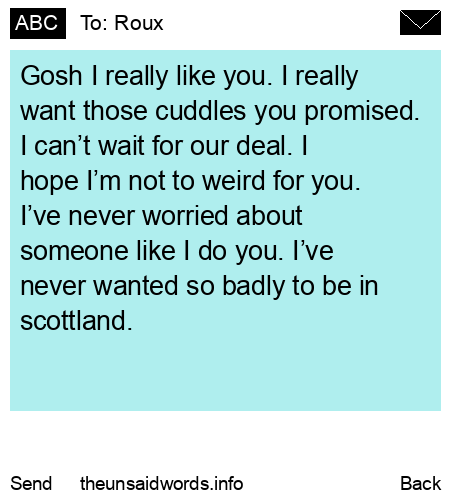 unsent message to Roux