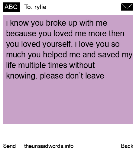 unsent message to rylie