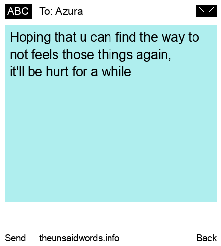 unsent message to Azura