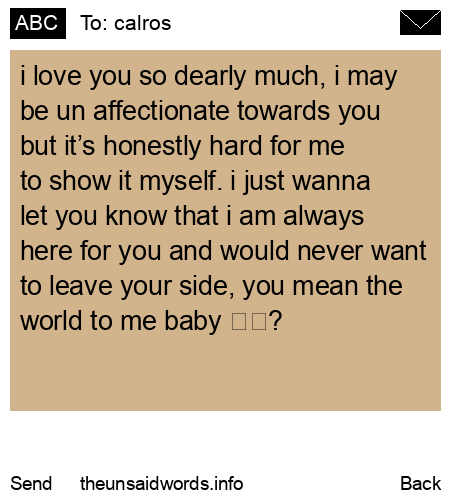 unsent message to calros