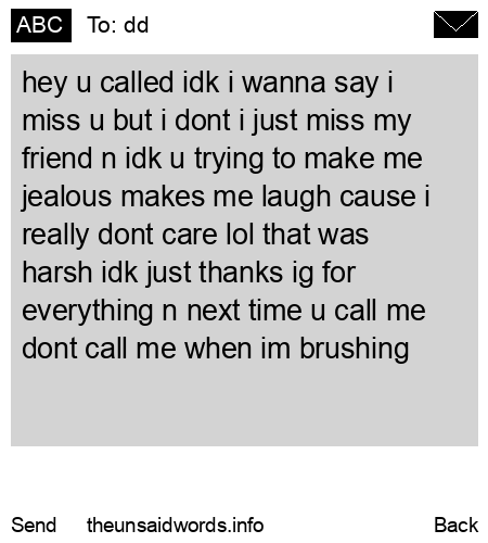 unsent message to dd
