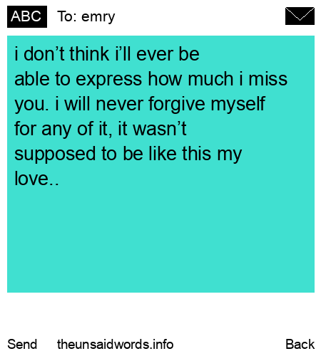 unsent message to emry