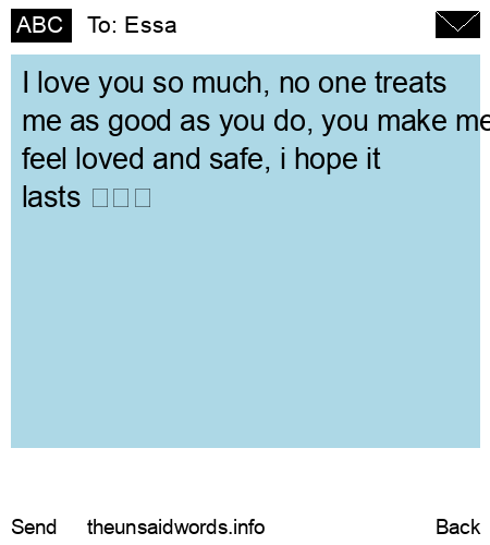 unsent message to Essa
