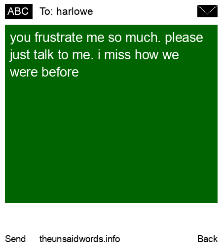 unsent message to harlowe