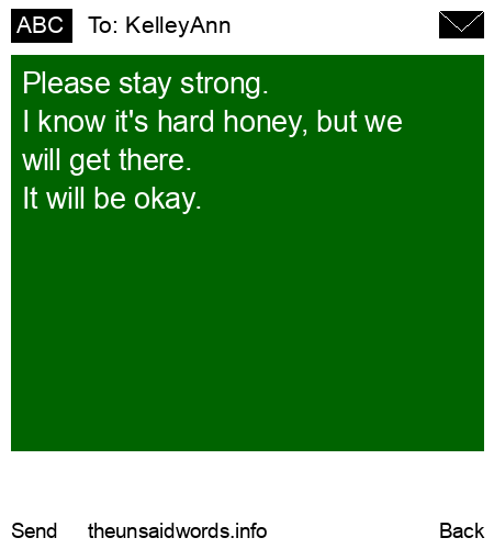 unsent message to KelleyAnn