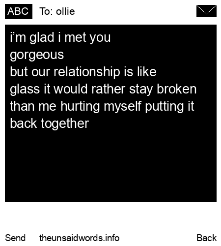unsent message to ollie