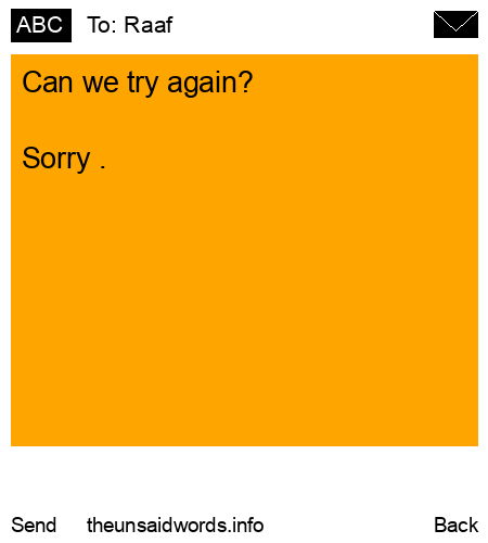 unsent message to Raaf