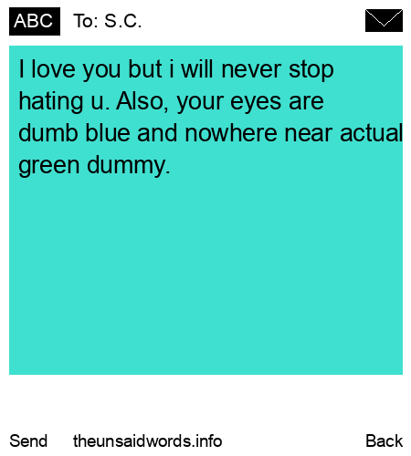 unsent message to S.C.