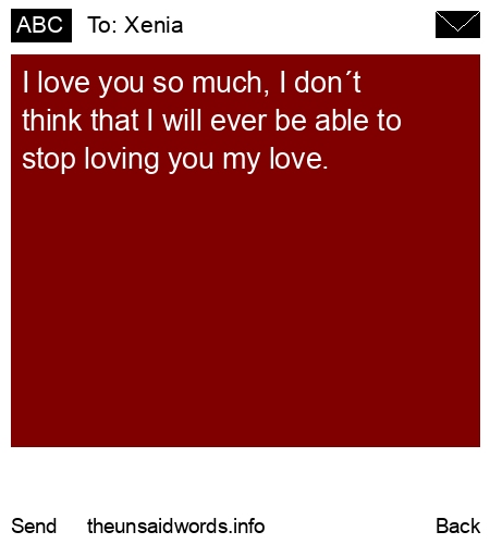 unsent message to Xenia