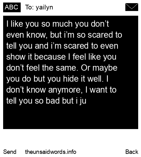 unsent message to yailyn