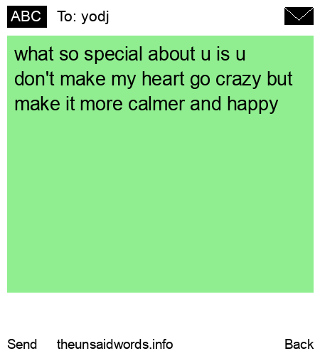 unsent message to yodj
