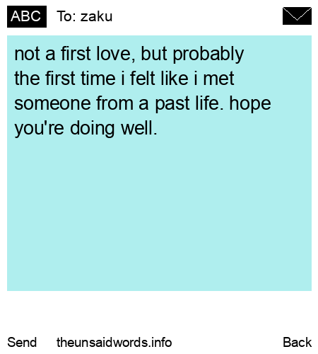 unsent message to zaku