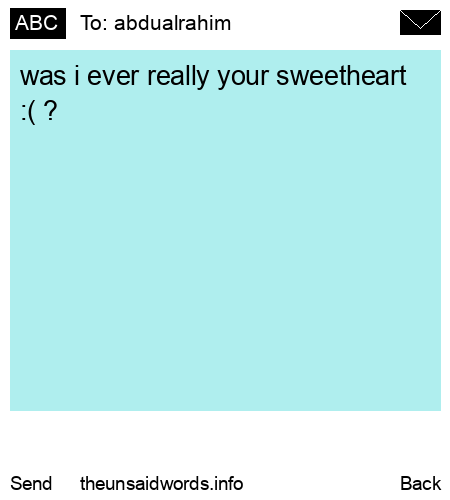unsent message to abdualrahim