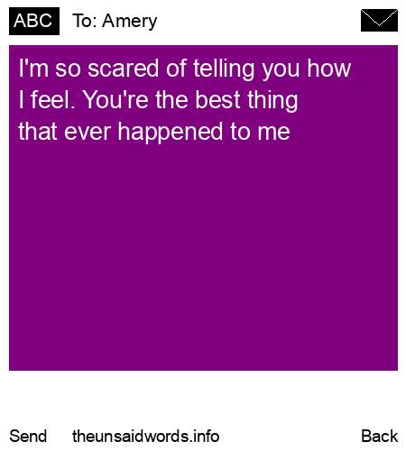 unsent message to Amery