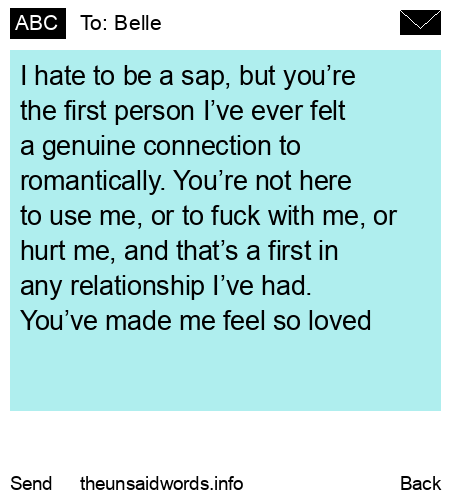 unsent message to Belle