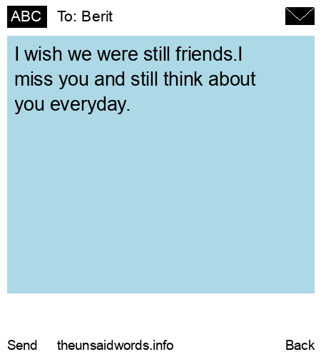unsent message to Berit 